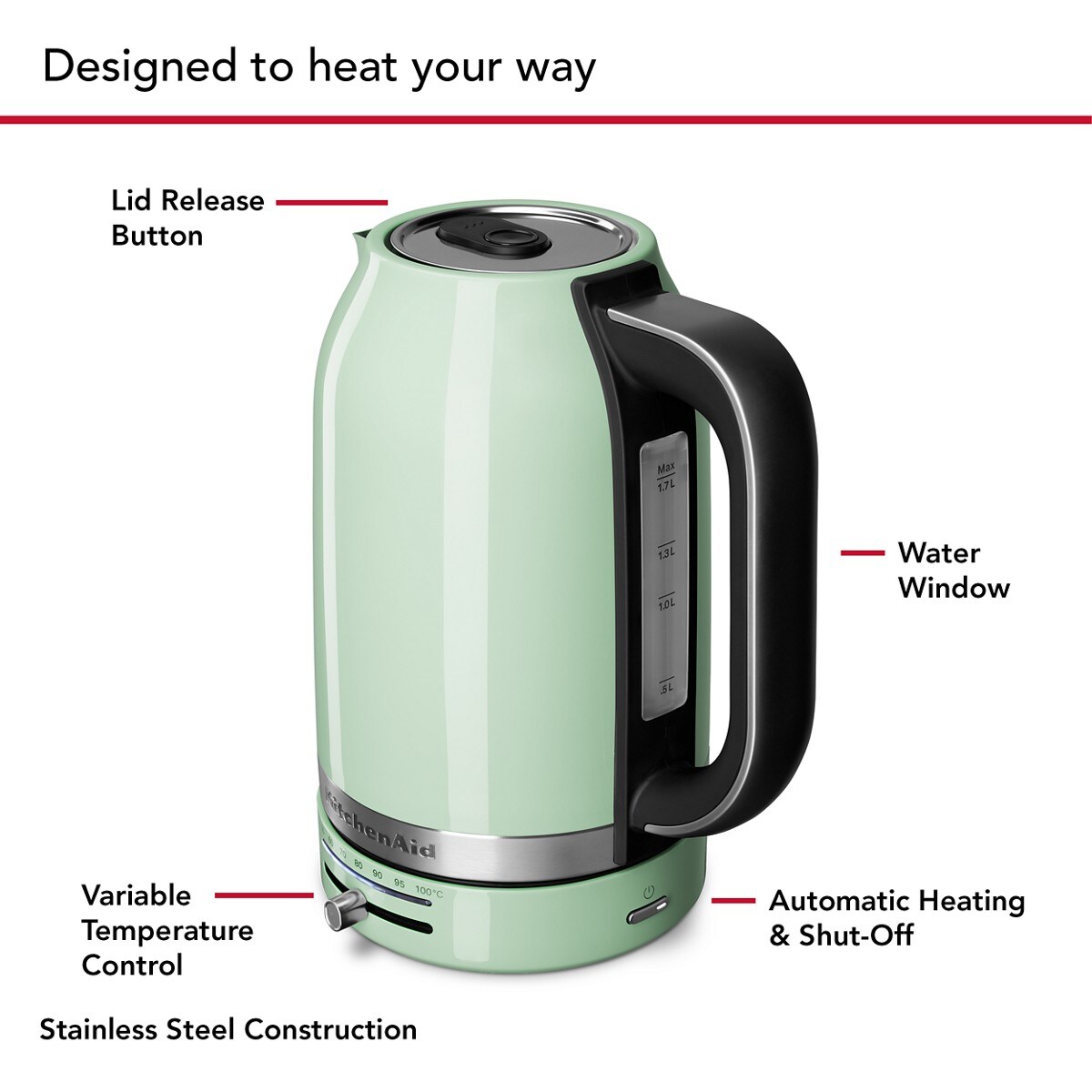 1.7 Liter Electric Kettle - Pistachio - Image 4