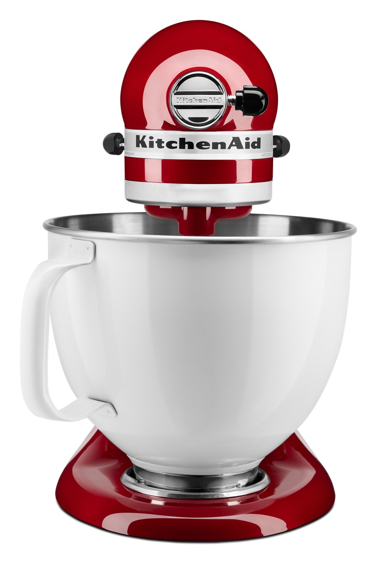 Artisan® Series Tilt-Head Stand Mixer with 5 Quart White Colorfast Finish Stainless Steel Bowl - Empire Red - Image 3