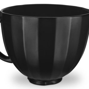 5 Quart Black Shell Ceramic Bowl