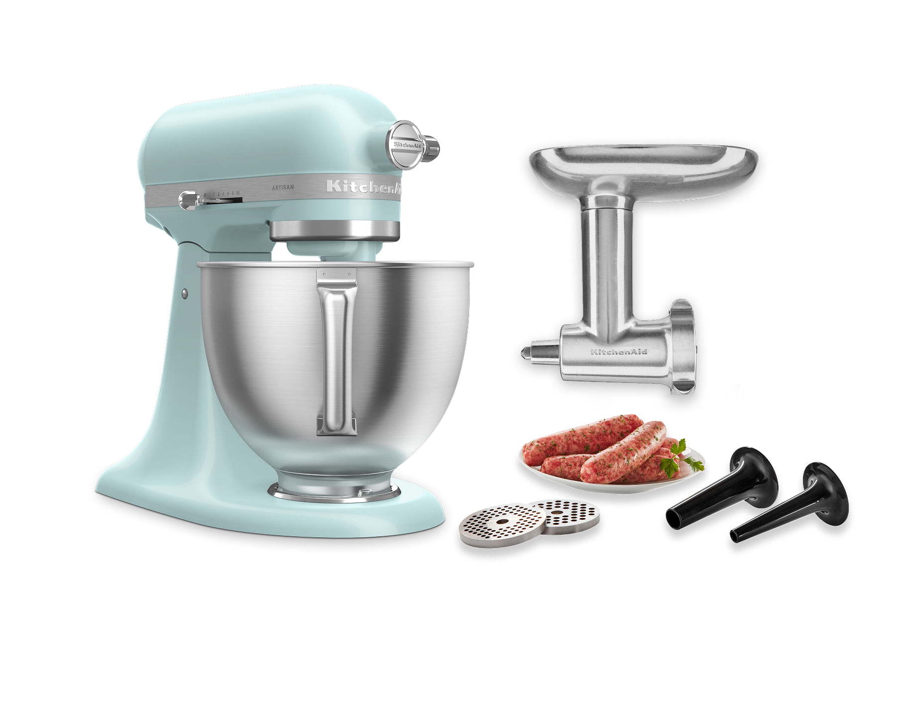 Artisan® 5-Qt Mixer with Premium Touchpoints & Metal Food Grinder Attachment